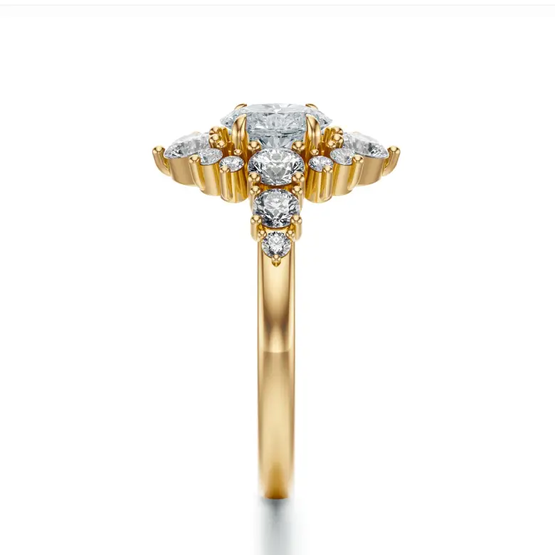 Pierścionek z owalnym diamentem 0.40 ct SBPZ_036